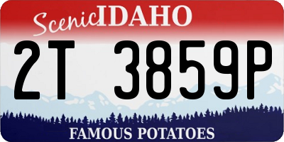 ID license plate 2T3859P