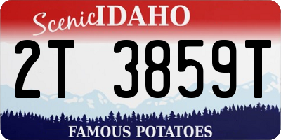 ID license plate 2T3859T