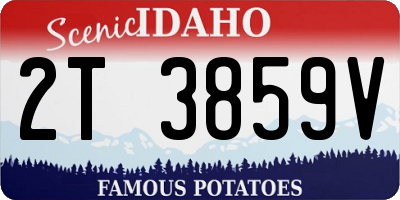 ID license plate 2T3859V