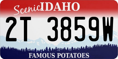 ID license plate 2T3859W