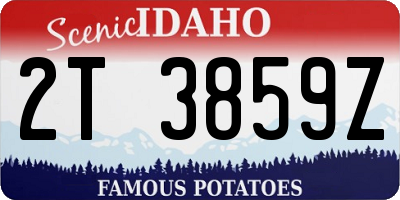 ID license plate 2T3859Z