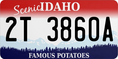 ID license plate 2T3860A