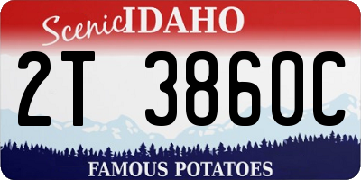 ID license plate 2T3860C
