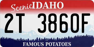 ID license plate 2T3860F