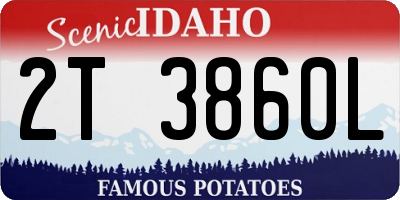 ID license plate 2T3860L