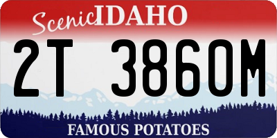 ID license plate 2T3860M