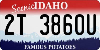 ID license plate 2T3860U