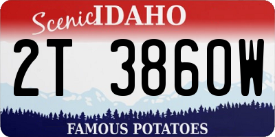 ID license plate 2T3860W
