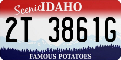 ID license plate 2T3861G