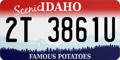 ID license plate 2T3861U