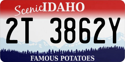 ID license plate 2T3862Y
