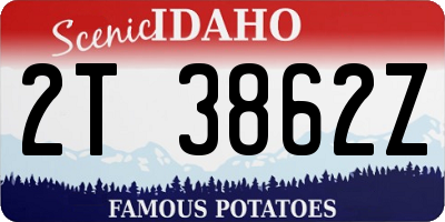 ID license plate 2T3862Z