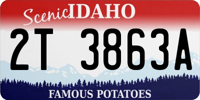 ID license plate 2T3863A