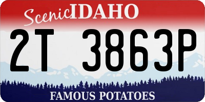 ID license plate 2T3863P