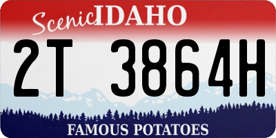 ID license plate 2T3864H