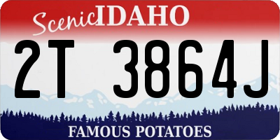 ID license plate 2T3864J