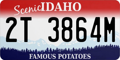 ID license plate 2T3864M