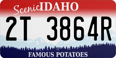 ID license plate 2T3864R