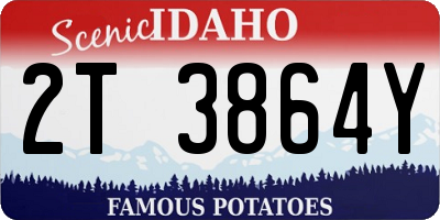 ID license plate 2T3864Y