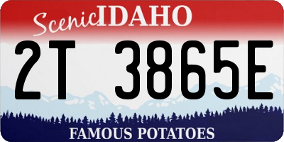ID license plate 2T3865E