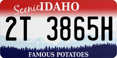 ID license plate 2T3865H