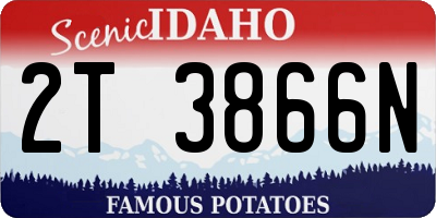 ID license plate 2T3866N
