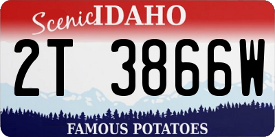 ID license plate 2T3866W