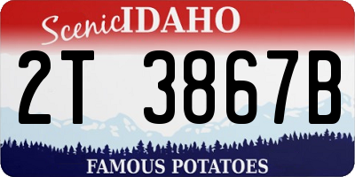 ID license plate 2T3867B