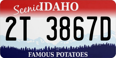 ID license plate 2T3867D