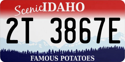 ID license plate 2T3867E