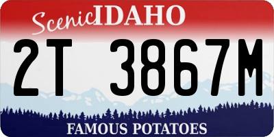ID license plate 2T3867M