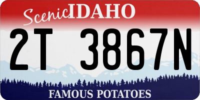 ID license plate 2T3867N