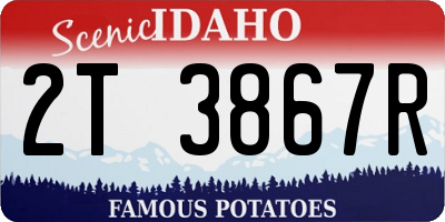 ID license plate 2T3867R