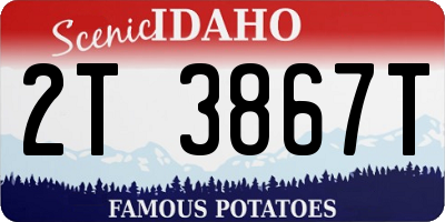 ID license plate 2T3867T