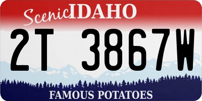 ID license plate 2T3867W