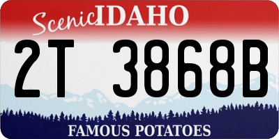 ID license plate 2T3868B