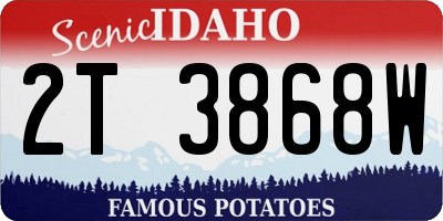 ID license plate 2T3868W
