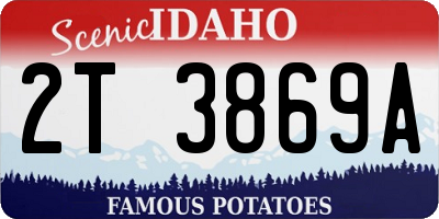 ID license plate 2T3869A