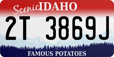ID license plate 2T3869J