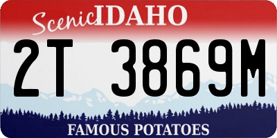 ID license plate 2T3869M