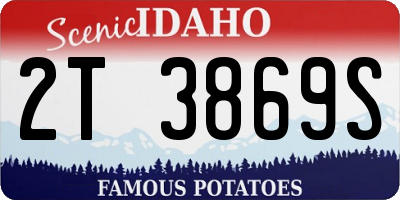 ID license plate 2T3869S