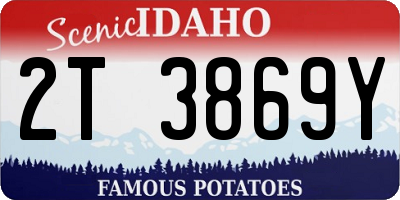 ID license plate 2T3869Y
