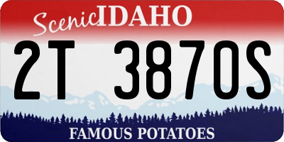 ID license plate 2T3870S