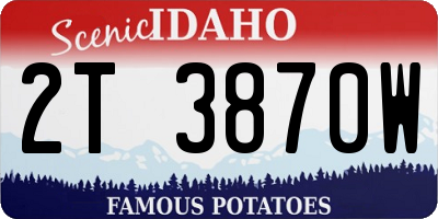 ID license plate 2T3870W