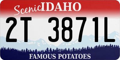 ID license plate 2T3871L