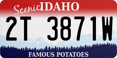 ID license plate 2T3871W