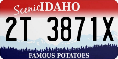 ID license plate 2T3871X