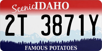 ID license plate 2T3871Y