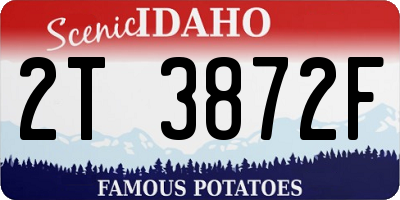 ID license plate 2T3872F