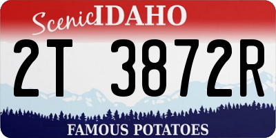 ID license plate 2T3872R